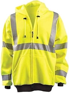 OccuNomix Men's 9 oz. Full Zip Hoodie L YELLOW