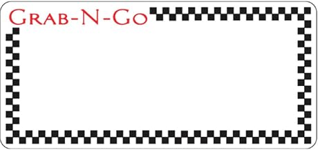 HUBERT White 12-Up Laser Labels Imprinted Grab-N-Go - 3 1/2" L x 1 5/8" H, 780 per Box