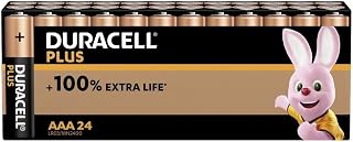 DURACELL Plus AAA Batteries (Pack of 24) - 1.5V Alkaline Batteries - Up to 100% Extra Life with Active Power Boost - Reliability for Everyday Devices - LR03 MN2400