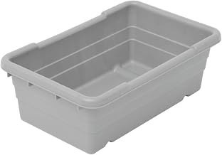 HUBERT Grey Stack N Nest Tote - 25" L x 16" W x 8 1/2" D