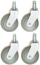 CA5R4 4 Rigid STEM CASTERS, 5IN POLYURATHANE, 1200 LB Capacity, 4PK