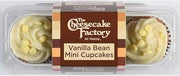 Cheesecake Factory At Home Vanilla Bean Mini Cupcake - 3 per pack - 12 packs per case.