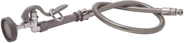 T&S Brass B-0100-SWV 018200-40 Spray Valve, B-0107 and Flex SS Hose, B-0044-H and Swivel