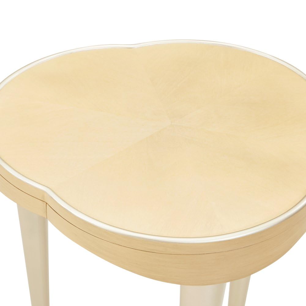 Camellia Caramel Field Chairside Table by Michael Amini – Solid; Manufactured Wood, Caramel, Model N9090206-134
