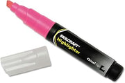 AbilityOne 7520004607598 - Large Fluorescent Highlighter - Pink Ink - 12 units