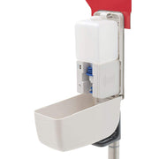 Floor Standing Hand Soap Dispenser by HUBERT – Plastic, White, Model 699whitestand