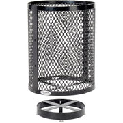 Global Industrial Black / 23.5 inches (Diameter) x 43 inches (Height) / Industrial Trash, Recycling & Compost