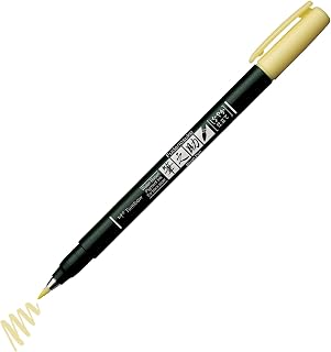 Tombow Brush Pen Fudenosuke pastel for black paper, pale yellow