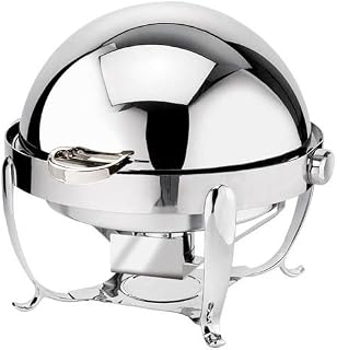 Eastern Tabletop 3118 Park Avenue 8 Quart Round Chafer with Roll Top