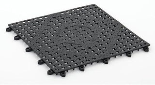 Hubert Black PVC Bar Mat - 12"L x 12"W