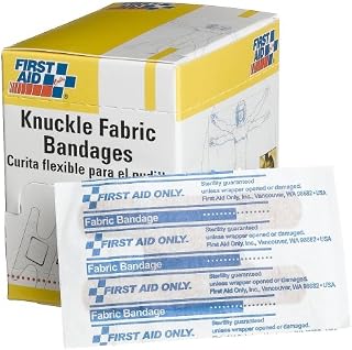 First Aid Only 1-1/2" X 3" Knuckle Fabric Bandage, 40-Count Boxes (Pack of 3)