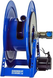 COXREELS 1195-1332-AB-BUXX, #6 Compressed Air Motor Rewind Hose Reel: 2"x75' Capacity, 6 VANE Cast Iron Motor, Captive Bearing Swivel, 1500 PSI (Hose Not Included)