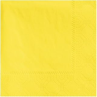 Hoffmaster 4.75" Regal Embossed Yellow Beverage Napkins,PK250 180340-1 Each