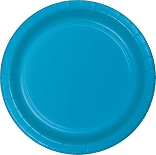Creative Converting Touch of Color 24 Count Paper Lunch Plates, Turquoise