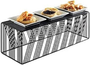 Cal-Mil 4103-7-13 Portland Riser, 20-1/8 inches W x 7 inches D x 7 inches H, Rectangular, Removable Bread Board, Iron Wire, Priced Per Each