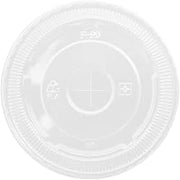 Karat C-KCL90 90mm Diameter Within Rim PET Flat Lid, Fits 12 oz - 22 oz Paper Cold Cups (Pack of 1000)