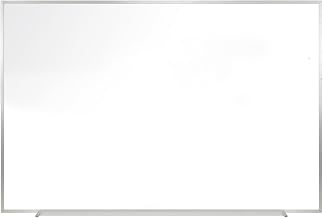 Ghent Magnetic Dry-Erase Whiteboard, Porcelain, 60-1/2" x 36-1/2", White, Satin Aluminum Frame