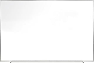 Ghent Magnetic Dry-Erase Whiteboard, Porcelain, 60-1/2" x 36-1/2", White, Satin Aluminum Frame