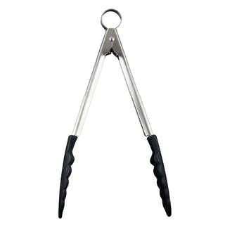 Silicone Tong 9.5" Black by Cuisipro – 9.5", Stainless Steel, Black, Model 1460