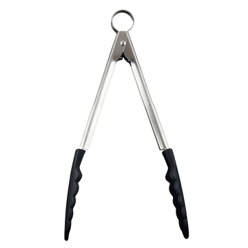 Silicone Tong 9.5" Black by Cuisipro – 9.5", Stainless Steel, Black, Model 1460