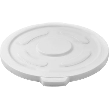 55 Gallon Garbage Can Lid by Global Industrial – 27-1/2" Diameter x 2-1/2"H, 55.0 gallons, Polyethylene Resin, White, Model XDW-L55WH