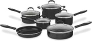 Cuisinart Pots and Pans Set, Nonstick w/Aluminum Core, 11-Piece, Black