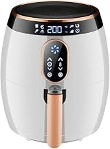 MLL Air Fryer with LCD Full Touch Screen 360° high Speed Circulation Heating with 2.6L Large Capacity Fried Basket for Healthy Cooking Baking and Grilling,White