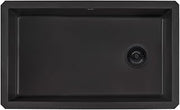 Ruvati 32x19-in Midnight Black epiGranite Undermount Kitchen Sink - RVG2033BK
