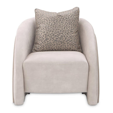 Mod Dream Beige Accent Chair with Elegant Design by Michael Amini – Solid; Manufactured Wood, Rich Champagne, Model LFR-MDRM835-DVE-142