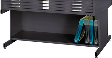 Open Base 20" H by Safco – High Base, Alloy Steel, Black, Model 4977BL