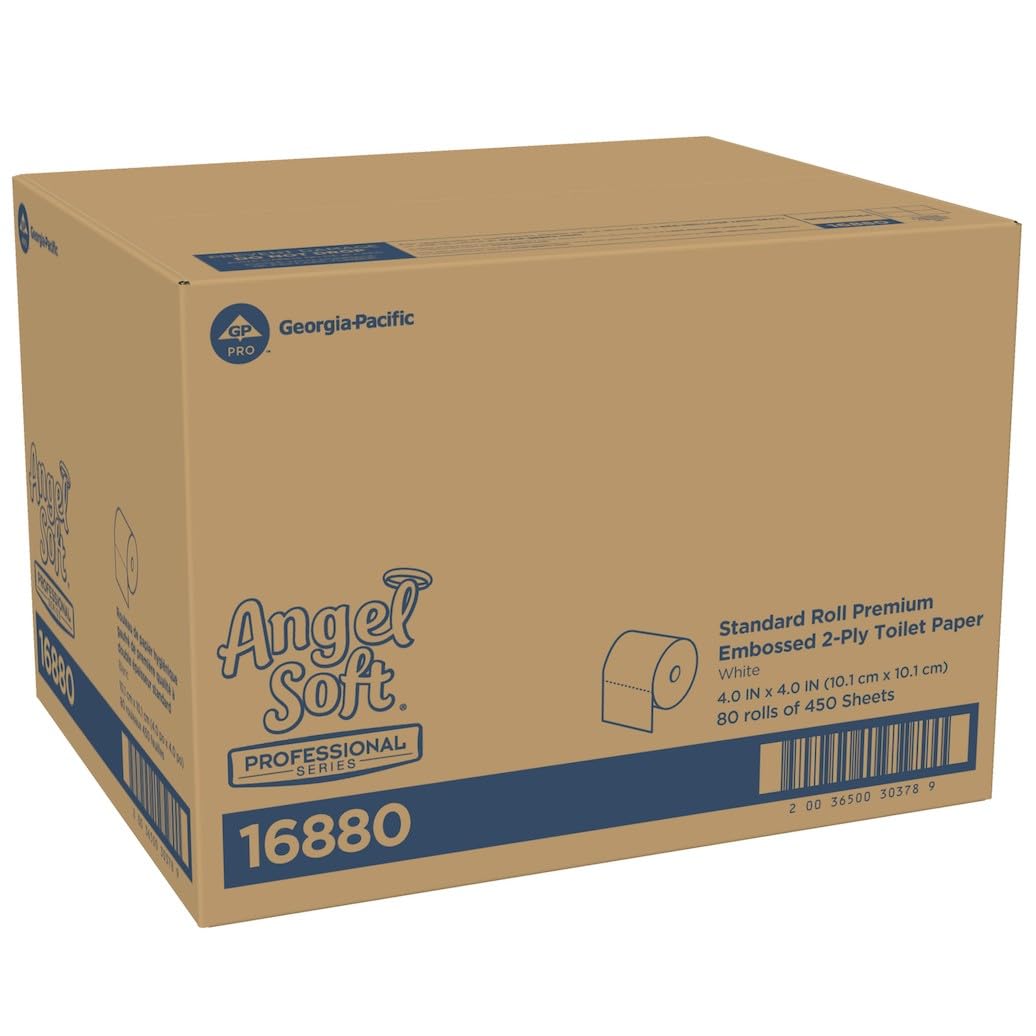 Angel Soft by Georgia-Pacific – 40% Recycled Fiber, White, Pack of 80, Model 16880