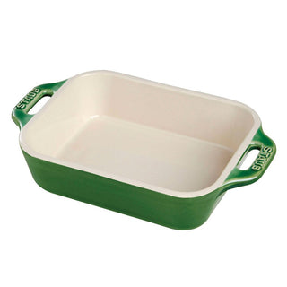 Rectangular Dish by STAUB – 10.5 x 7.5 inches, 2.5 quarts, Ceramic, Basil, Model 40510-811