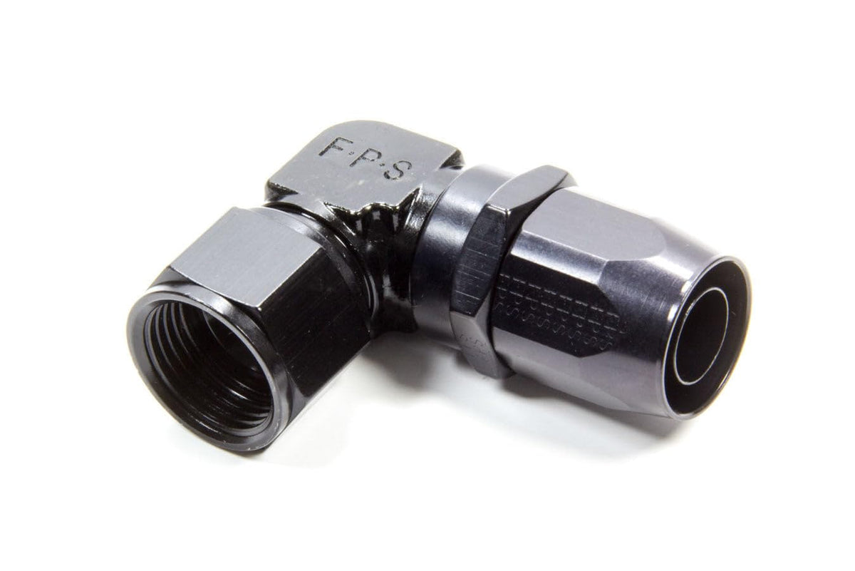 Performance Systems #12 X 90 Low Profile Forged Hose End Black by Fragola – Stock, Stainless Steel, Black, Model 109112-BL