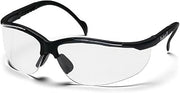 Pyramex Safety Products Venture II Safety Glasses, Black Frame with Clear Lens SSB1810S 1Box/12Each