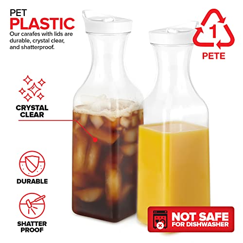 Stock Your Home Set of 4 / Clear / Modern Carafes