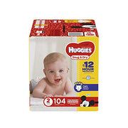 HUGGIES 2 / 104.0 / Light Blue Baby Diapers