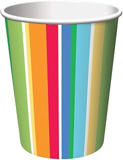 Creative Converting 8 Count Hot or Cold Paper Beverage Cups, Lazy Days