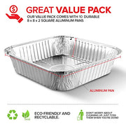 Stock Your Home 10 Pack / Silver / Pans Disposable Cookware