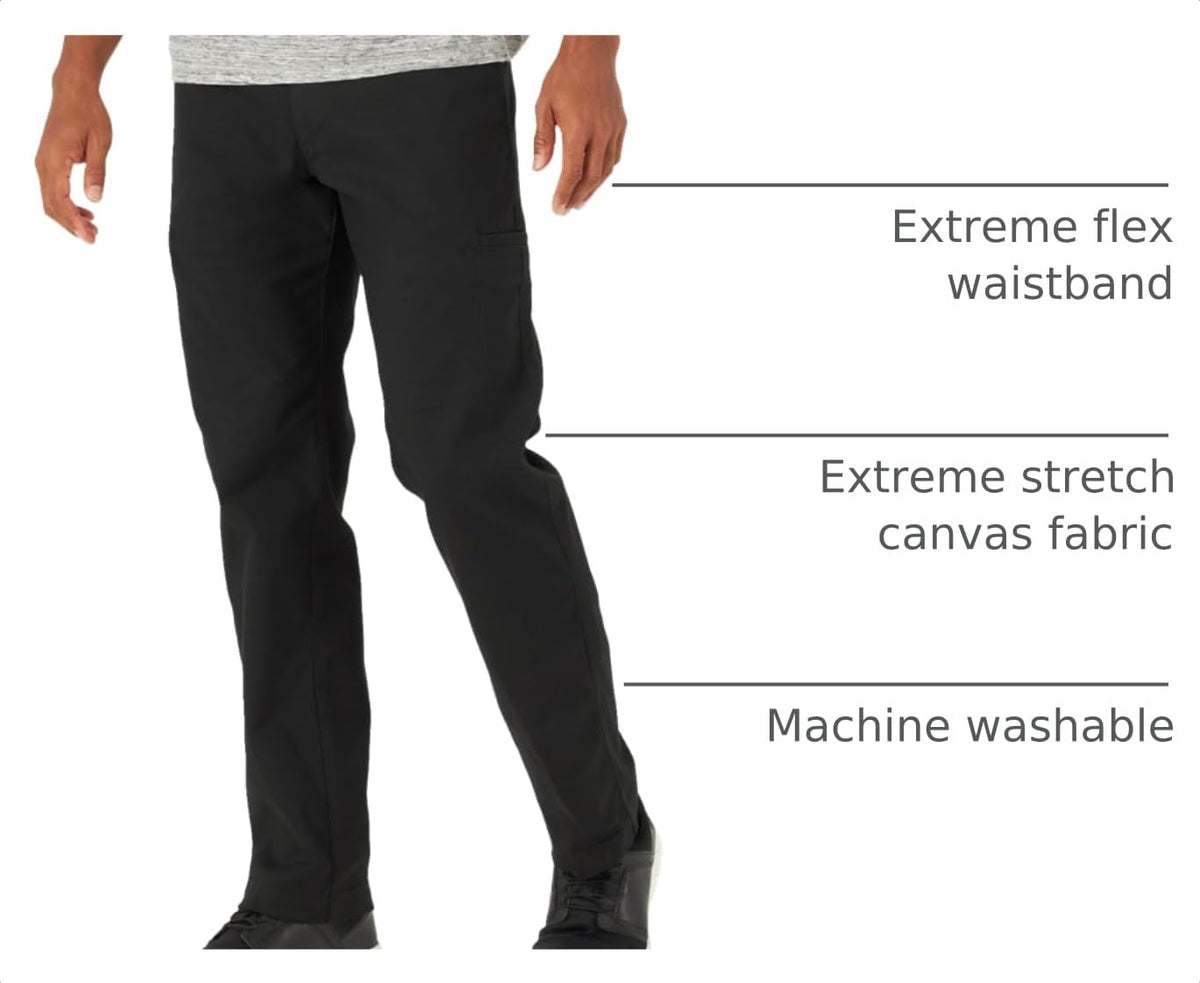 Men's Extreme Motion Canvas Cargo Pant Black 36W x 32L by Lee – 36W x 32L, Cotton, Black, Model 42711-01-36W x 32L