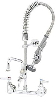 T&S Brass MPX-8WWV-08-CR Mini-PRU Mount Base with B-0133 and B-0107-035, 8" Swing Nozzle, B-0970-FEZ VB and CERAMAS, Wrist Action Handles