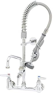 T&S Brass MPX-8WWV-08-CR Mini-PRU Mount Base with B-0133 and B-0107-035, 8" Swing Nozzle, B-0970-FEZ VB and CERAMAS, Wrist Action Handles