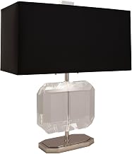 Crystal Accent Table Lamp with Black Shade by Robert Abbey