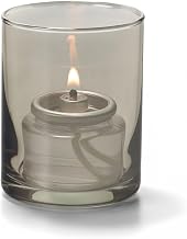 Hollowick Smoke Lustre Tealight Cylinder Glass Lamp, 2 1/2 inch Height - 1 Each.