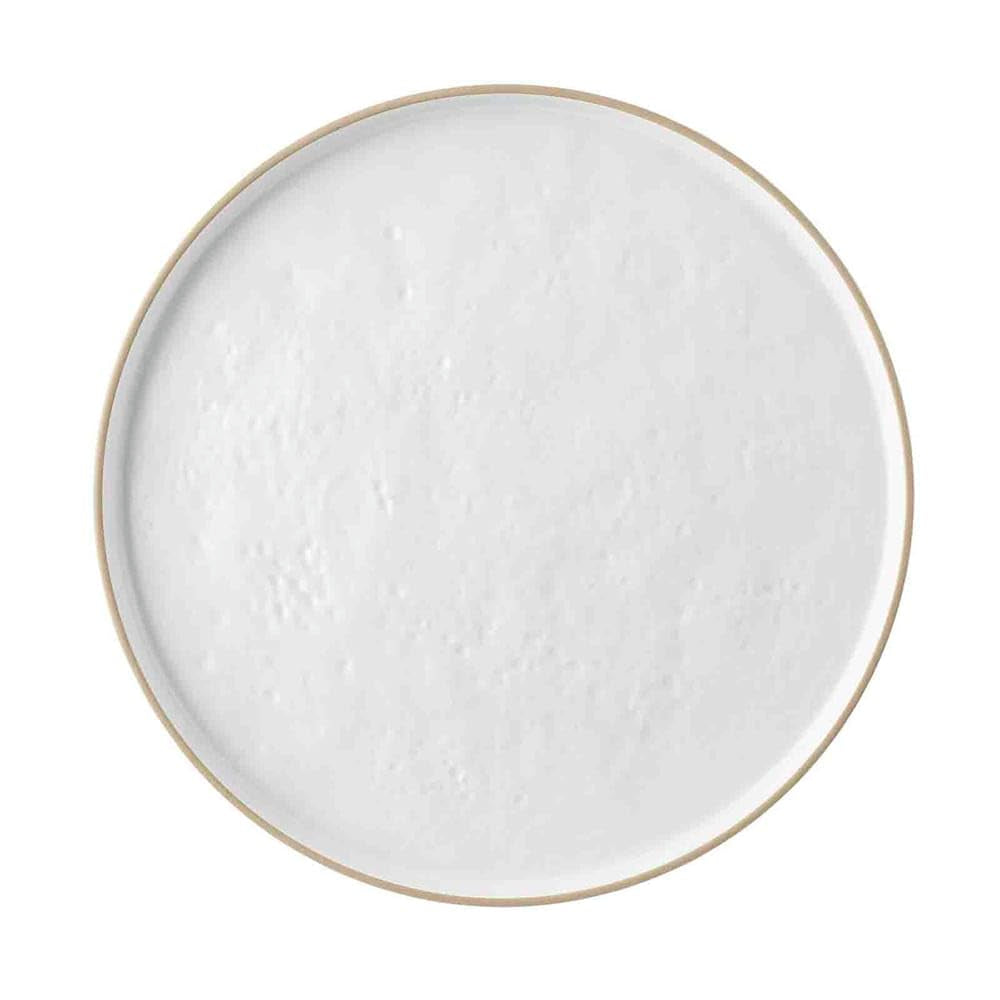 Europa Collection Serving Tray by Tablecraft – Melamine, White with Beige Rim, Pack of 6, Model 123517W