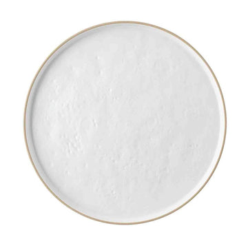 Europa Collection Serving Tray by Tablecraft – Melamine, White with Beige Rim, Pack of 6, Model 123517W