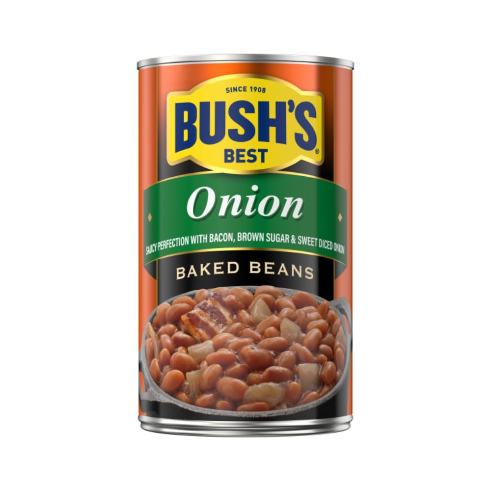 Onion Baked Beans by Bush's Best – 28 Ounce (Pack of 6), Pack of 6