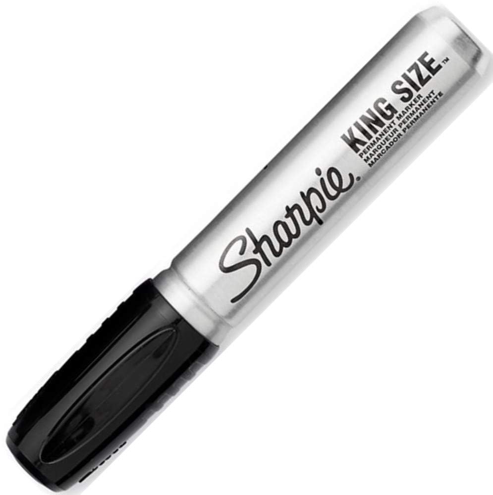 Permanent Marker Chisel Tip Black Durable Aluminum Barrel Carded by Sharpie – 1 Count (Pack of 3), Aluminum, Black, Pack of 3, Model 15101