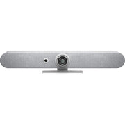 Rally Bar Mini All-in-One Video Bar for Small to Medium Rooms by Logitech – 3.6" x 28.3" x 4", White, Model 960-001348