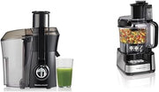 Hamilton Beach Juicer Machine, Big Mouth Large 3” Feed Chute for Whole Fruits and Vegetables & Stack & Snap Food Processor and Vegetable Chopper, BPA Free
