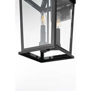Cayman Three Light Outdoor Wall Sconce Black by Lighting Design – Iron, Black, Model OD332W16BK